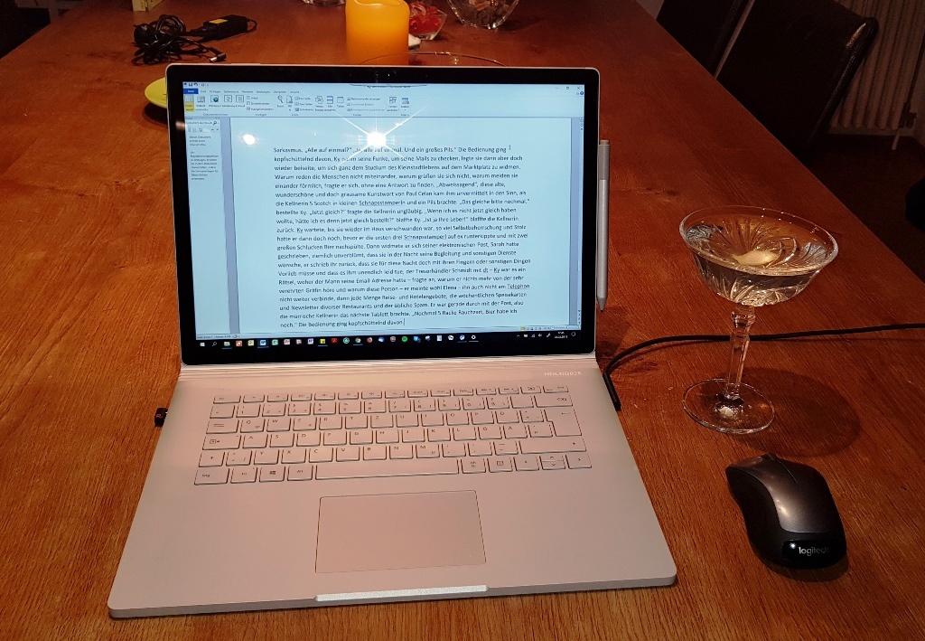 Weekend: relaxing, writing, Martini …