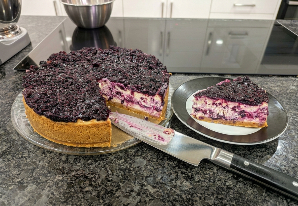 Cheesecake mit Heidelbeeren
