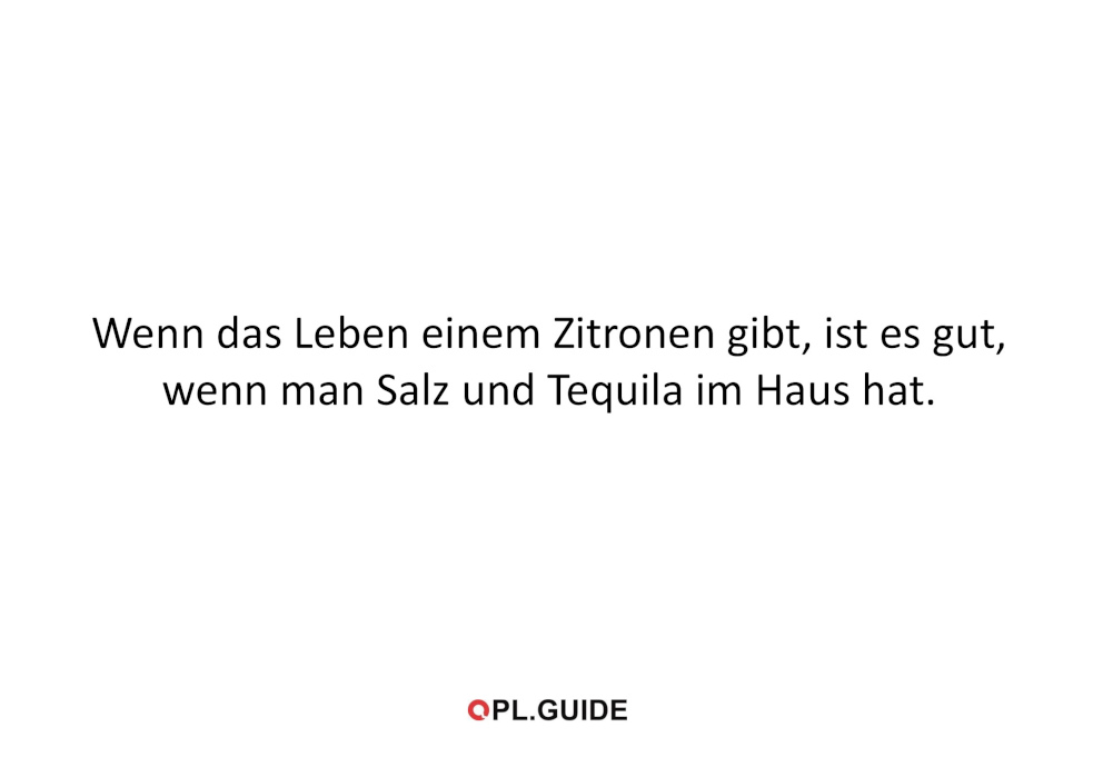 Vorsicht dummer Spruch!